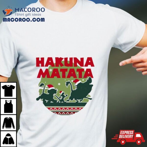 Hakuna Matata Simba Timon Pumbaa Christmas Shirt