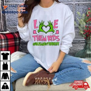 Hand Of The Grinch Love Them Kids Bus Monitor Life Christmas 2023 Sweatshirt