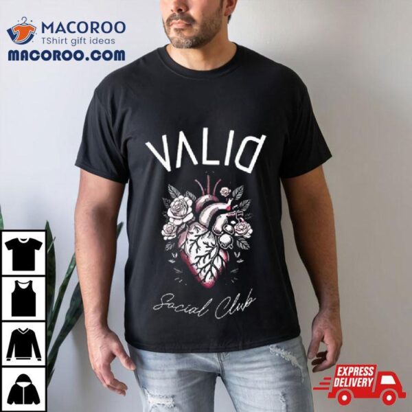 Heart Swoop Valid Social Club T Shirt