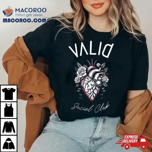 Heart Swoop Valid Social Club T Shirt