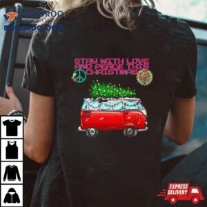 Hippie Christmas Retro Truck And Christmas Tree Shirt