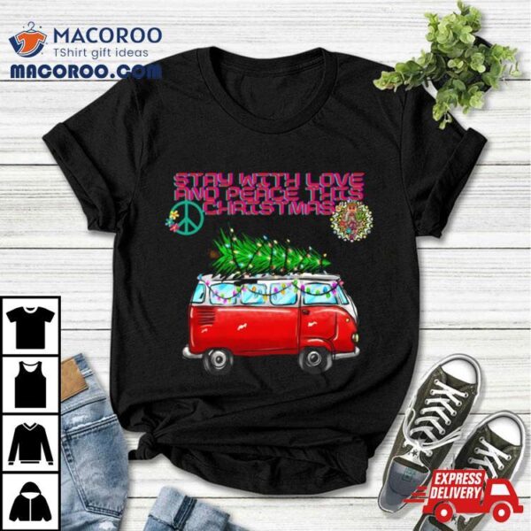 Hippie Christmas Retro Truck And Christmas Tree Shirt