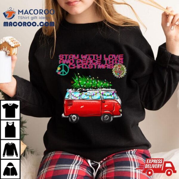 Hippie Christmas Retro Truck And Christmas Tree Shirt