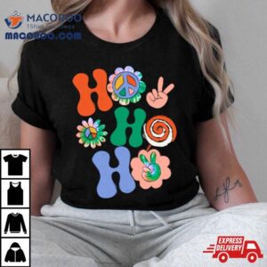 Hippie Ho Ho Ho Christmas Peace Tshirt