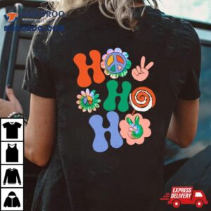 Hippie Ho Ho Ho Christmas Peace Tshirt