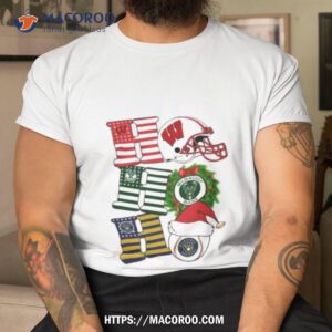 Ho Ho Ho Wisconsin Badgers X Milwaukee Bucks And Milwaukee Brewers Christmas Tshirt