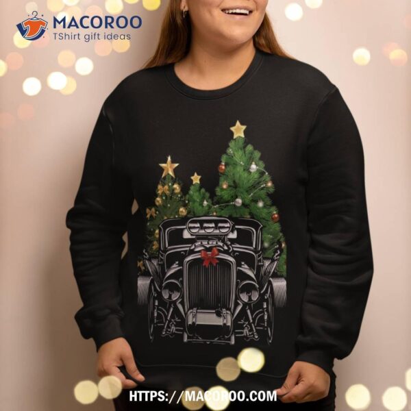 Hot Rod Ugly Christmas Classic American Car Lover Gift Sweatshirt