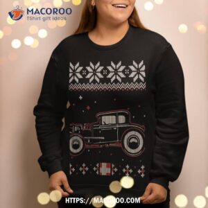 hot rod ugly christmas sweater classic hotrod car lovers sweatshirt sweatshirt 2