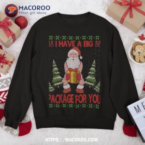I Have Big Package For You Santa Claus & Huge Box Christmas Sweatshirt