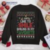 I Just Like To Smile Smiling Is My Favorite X-mas Elf Ugly Sweatshirt