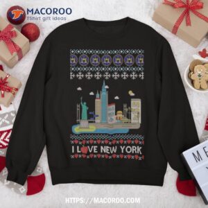 i love new york ugly christmas ny cityscape skyline souvenir sweatshirt sweatshirt