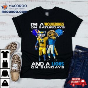 I M A Nittany Wolverines On Saturdays And A Lions On Sundays Masco Tshirt