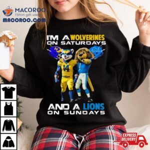 I M A Nittany Wolverines On Saturdays And A Lions On Sundays Masco Tshirt