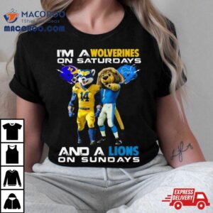 I M A Nittany Wolverines On Saturdays And A Lions On Sundays Masco Tshirt