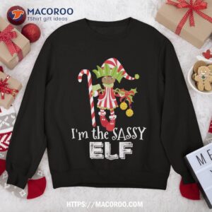 I’m The Sassy Elf African American Girl 1 Matching Christmas Sweatshirt