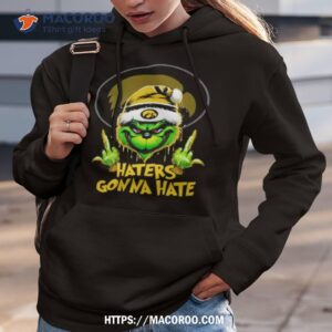 Iowa Hawkeyes Grinch Santa Middle Finger Haters Gonna Hate Shirt 2 Iowa Hawkeyes Grinch Santa Middle Finger Haters Gonna Hate Hoodie 3