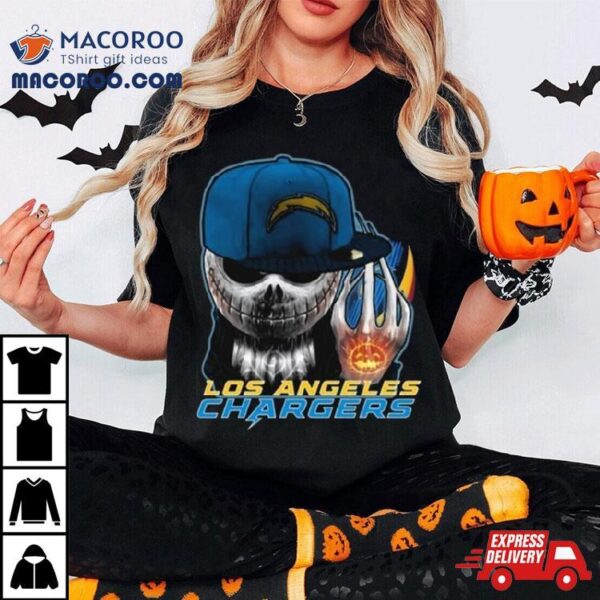 Jack Skellington Hat Los Angeles Chargers Shirt