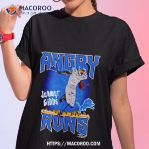 Jahmyr Gibbs Detroit Lions Angry Runs Player Tshirt 1