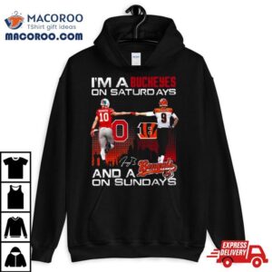 Joe Burrow I’m A Ohio State Buckeyes On Saturdays And A Cincinnati Bengals On Sundays Signature T Shirt