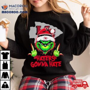 Kansas City Chiefs Grinch Middle Finger Haters Gonna Hate Logo Tshirt