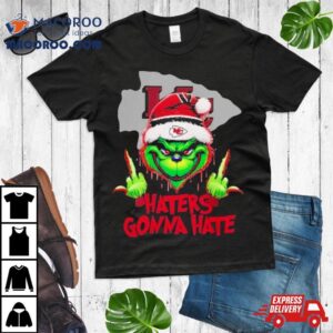 Kansas City Chiefs Grinch Middle Finger Haters Gonna Hate Logo Tshirt