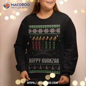 kwanzaa candles ugly christmas sweater style sweatshirt sweatshirt 2