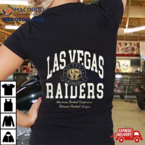 Las Vegas Raiders Letterman Classic American Football Conference National Football League Tshirt