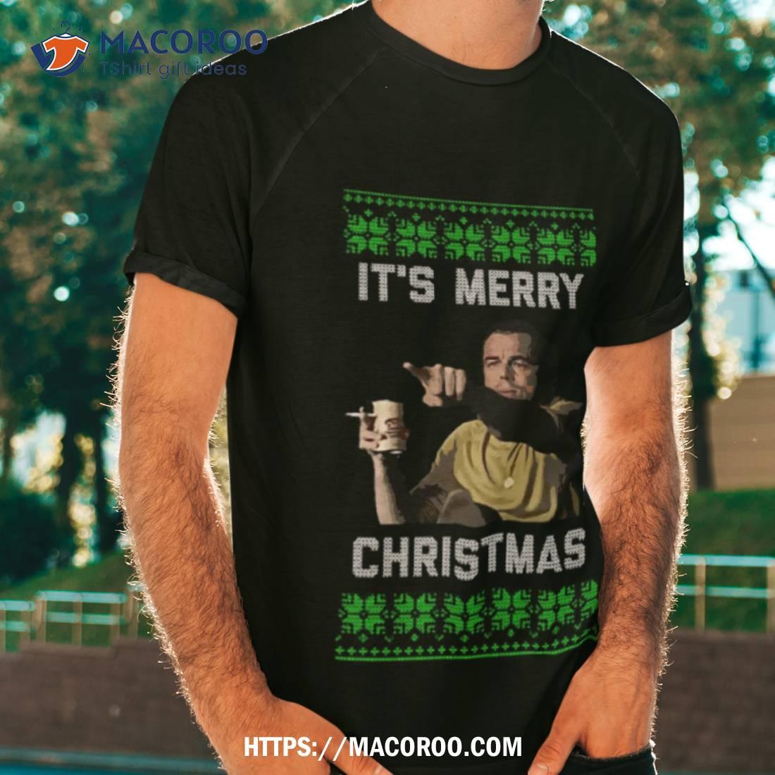 Leonardo Pointing Christmas Shirt Leonardo Pointing Christmas Shirt