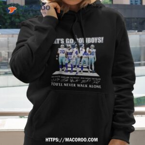 Let S Go Dallas Cowboys Abbey Road You Ll Never Walk Alone Signatures Hoodie 2