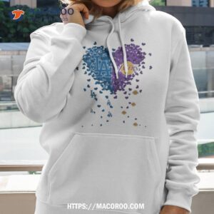 Los Angeles Dodgers And Lakers Logo Tiny Hearts Shape Hoodie