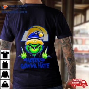 Los Angeles Rams Grinch Middle Finger Haters Gonna Hate Logo Tshirt