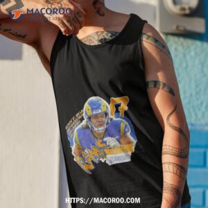 Los Angeles Rams Puka Nacua Football Paper T Shirt 3 los angeles rams puka nacua football paper t shirt tank top 1
