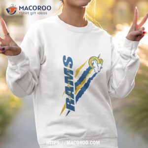 los angeles rams starter color scratch logo shirt sweatshirt 2