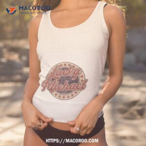 lucky michael vintage christmas shirt tank top 1