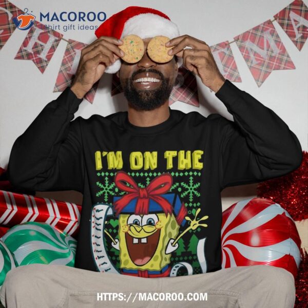 Mademark X Spongebob Squarepants – Christmas I’m On The Nice List Of Santa Boys Girls Sweatshirt