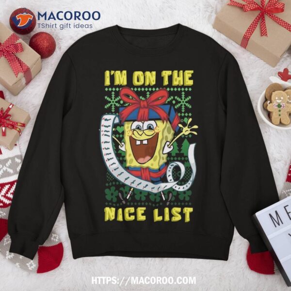 Mademark X Spongebob Squarepants – Christmas I’m On The Nice List Of Santa Boys Girls Sweatshirt