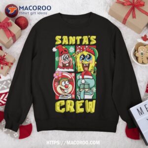 Mademark X Spongebob Squarepants – Christmas Santa’s Crew Patrick Sandy Squidward Fun Sweatshirt