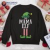 Mama Elf Matching Family Group Christmas Party Mom Sweatshirt