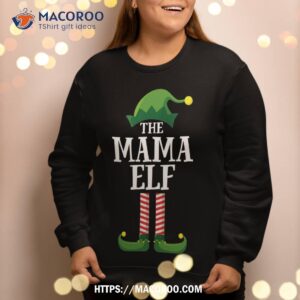 mama elf matching family group christmas party mom sweatshirt sweatshirt 2