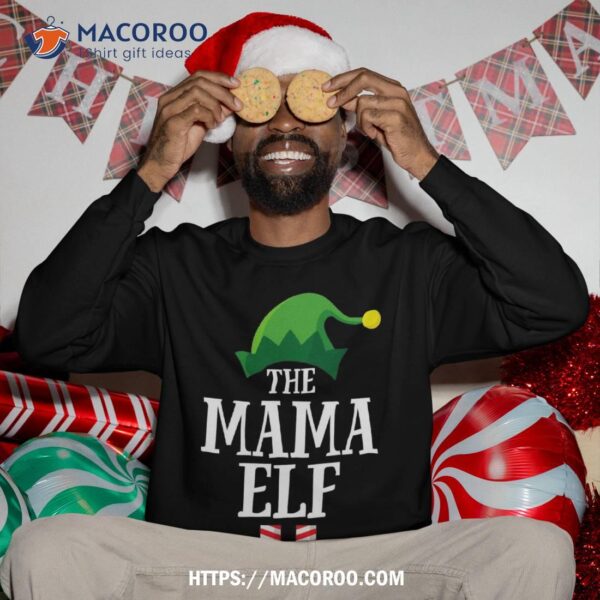 Mama Elf Matching Family Group Christmas Party Mom Sweatshirt