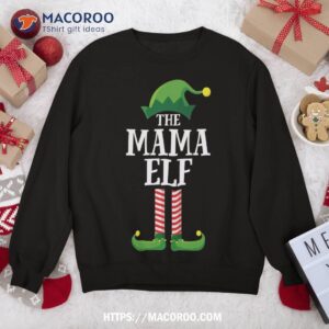 Mama Elf Matching Family Group Christmas Party Mom Sweatshirt