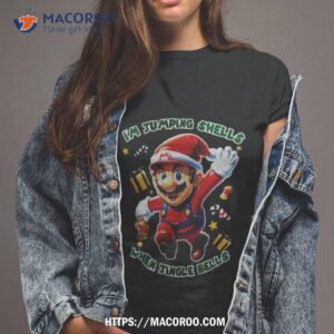 mari christmas i m jumping shell when jingle bell t shirt tshirt 2