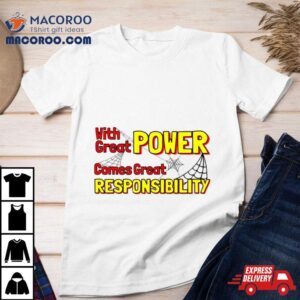 Marvel Quote Spider Man With Great Power Comes Great Responsibility Shirt