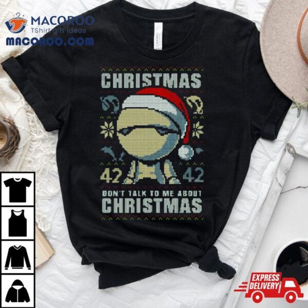 Marvin Paranoid Android Hitchhiker’s Guide To The Galaxy Christmas Shirt