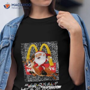Mcdonald Santa Claus Reindeer Let’s Go Brandon Christmas Shirt