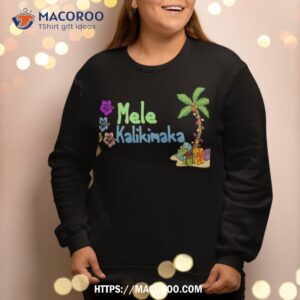 mele kalikimaka christmas hawaiian palm tree xmas gifts sweatshirt sweatshirt 2