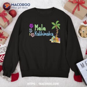 Mele Kalikimaka Christmas Hawaiian Palm Tree Xmas Gifts Sweatshirt