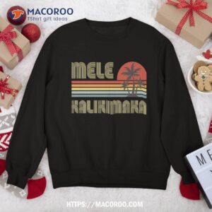 mele kalikimaka hawaiian christmas vintage retro sweatshirt sweatshirt