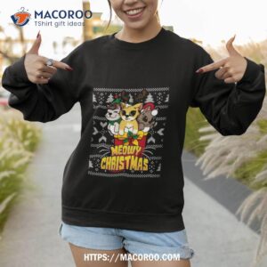 Meowy Catmas Holiday Merry Christmas Ugly Sweatshirt 1