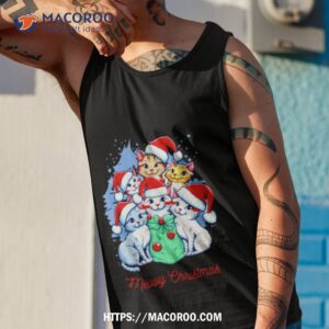 meowy christmas merry christmas shirt tank top 1